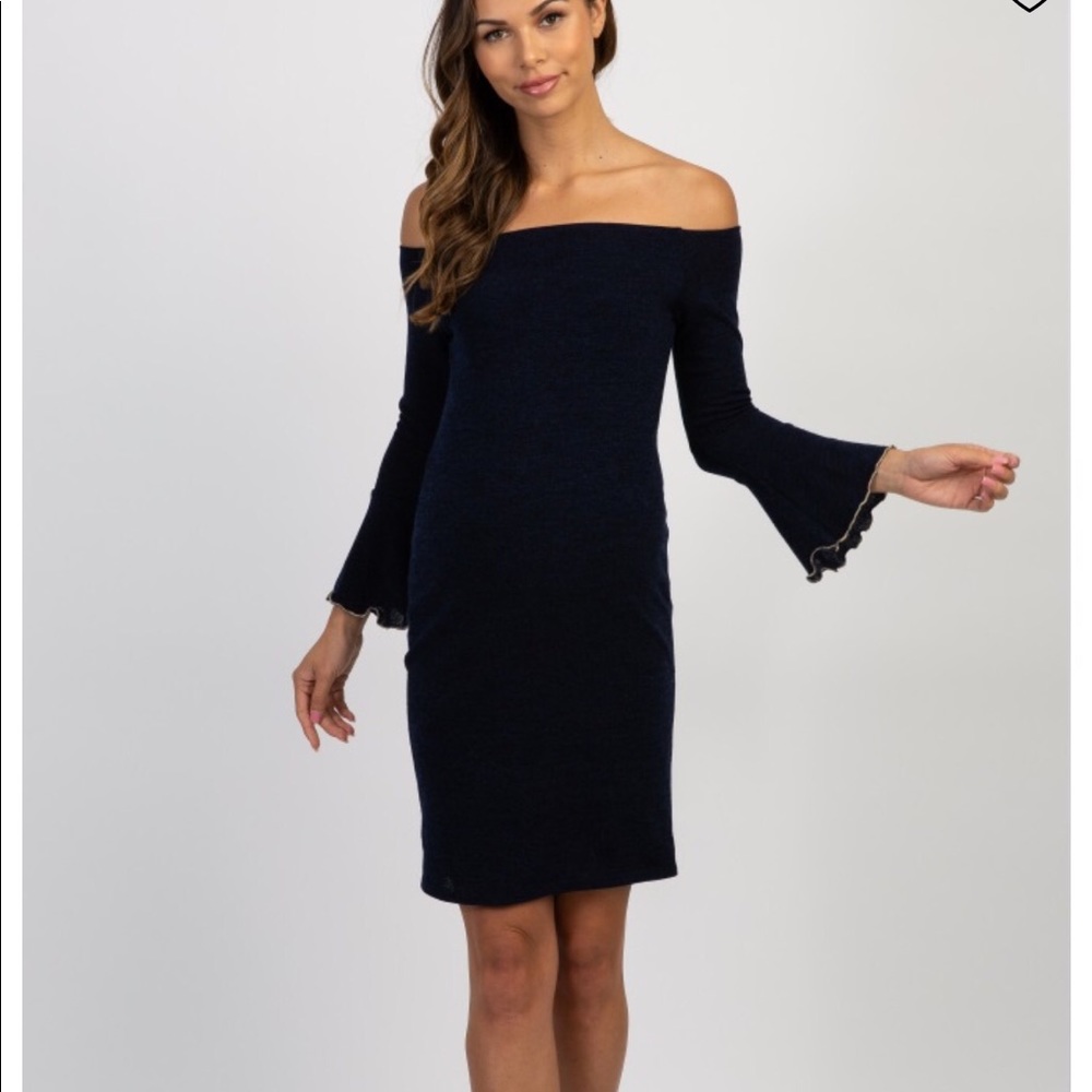 🚫SOLD🚫NWT Navy Bell Sleeve Knit Minidress